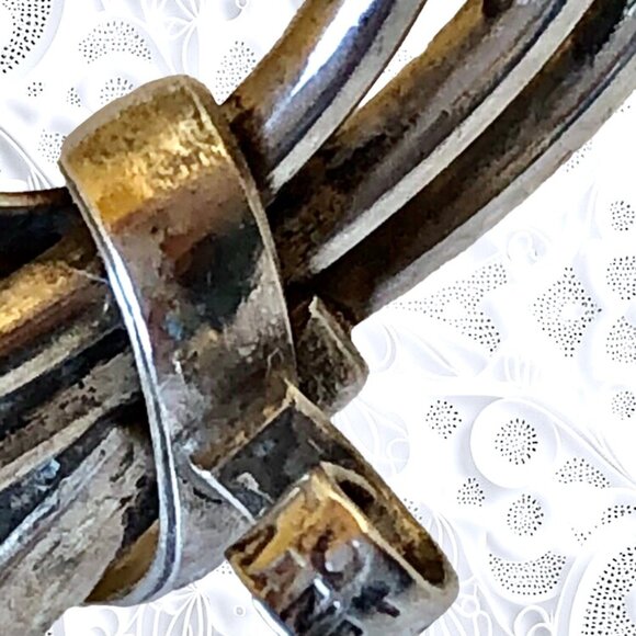 Sterling Silver Vintage Brooch Cattails Bulrush Reed Plant Signed ss grams - Picture 9 of 14